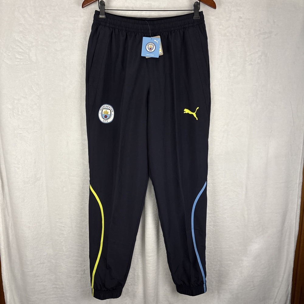 Puma Manchester City Prematch Woven Pants Mens Medium 777581 24 NEW (30x30)